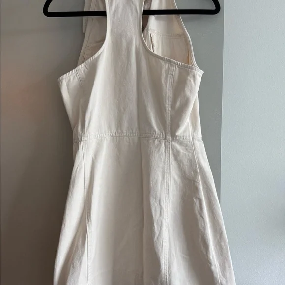 Sleeveless Cream Button-Down Dress - Picture 6 of 6